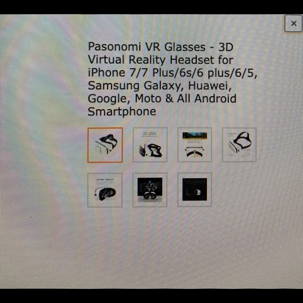 Pasonomi VR glasses- 3-D virtual reality headset. Circa 2016.
